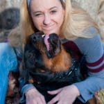 Kati with her Rottie, Mukki